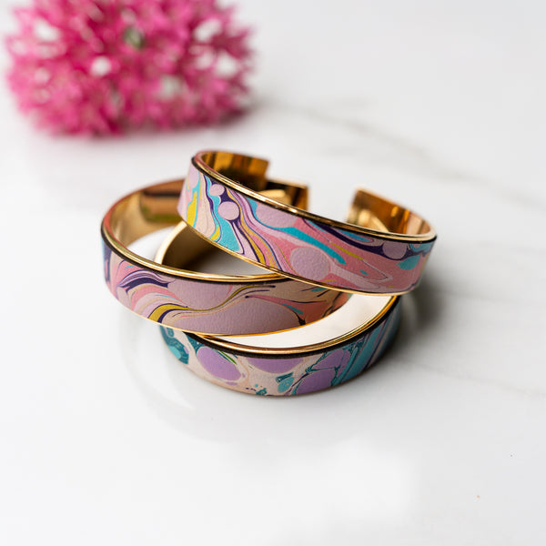 Marbled Leather Bangle