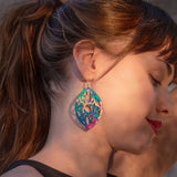Third Eye Leather Earrings