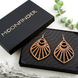 Wooden Moonbeam Earrings